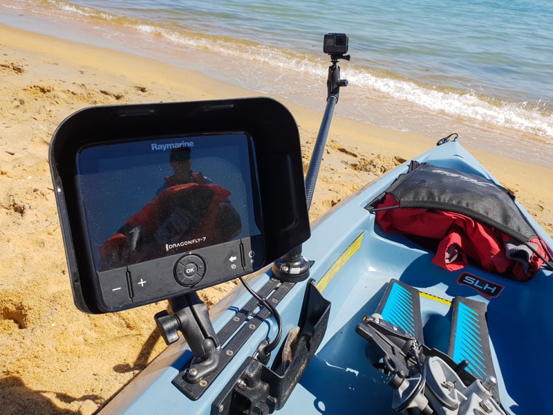 Raymarine Dragonfly installed to Hobie Compass 