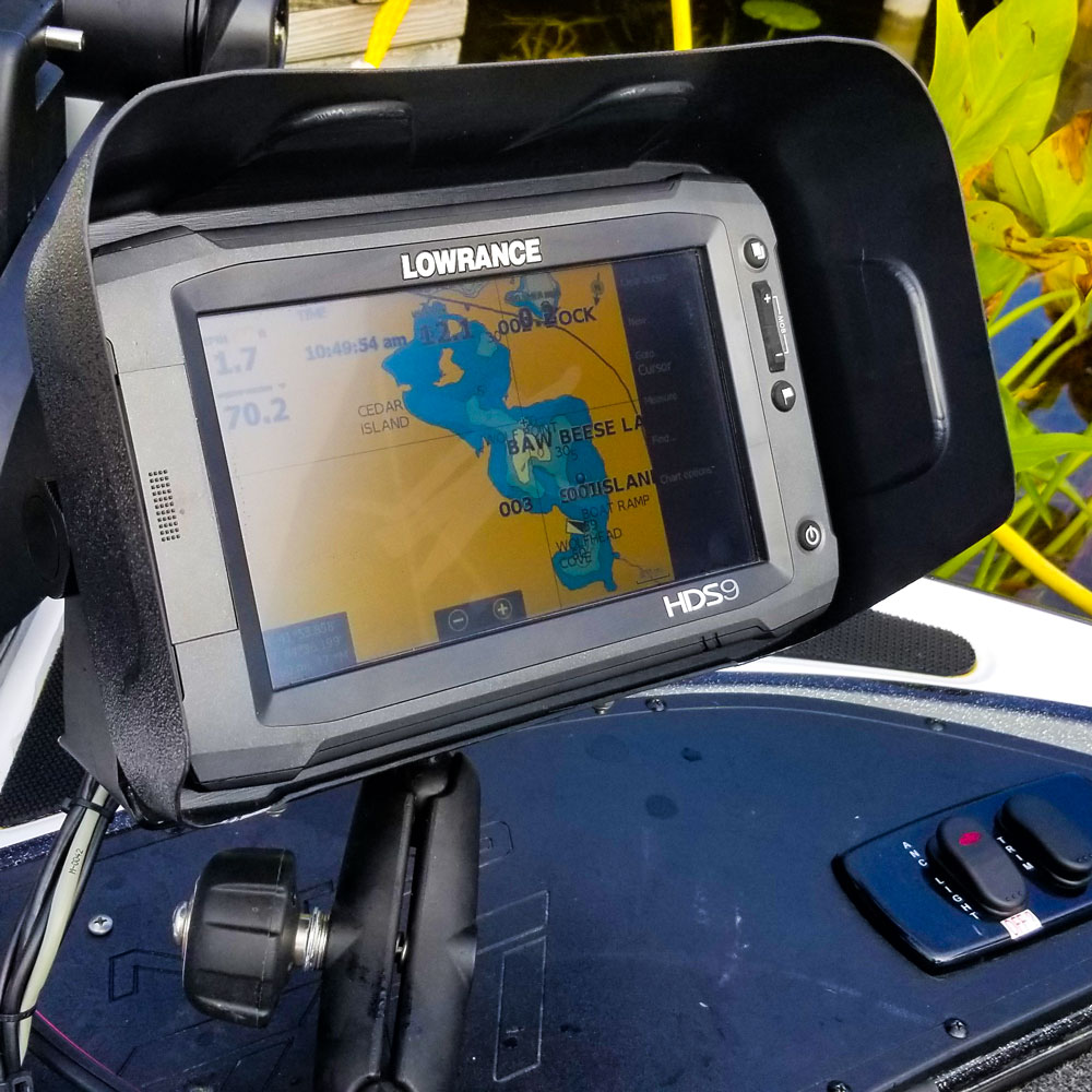 Lowrance HDS9 Visor Glare Splash Reduction