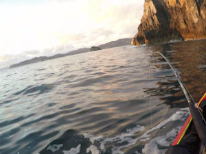 Jigging for snapper in New Zealand