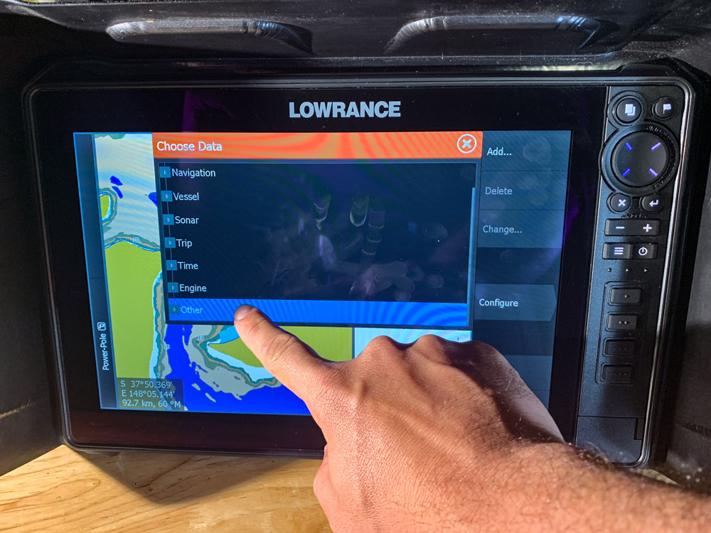 Lowrance Voltage Display Choose Other Option