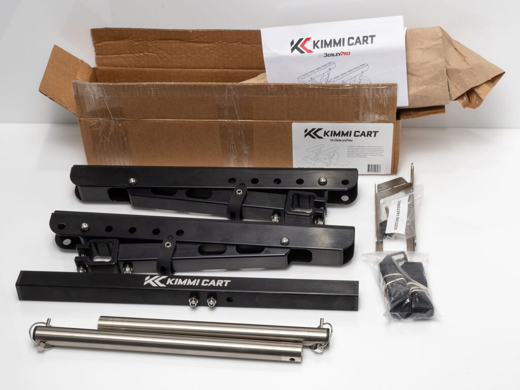 Opening the box to find all your Kimmi Cart parts, just add wheels