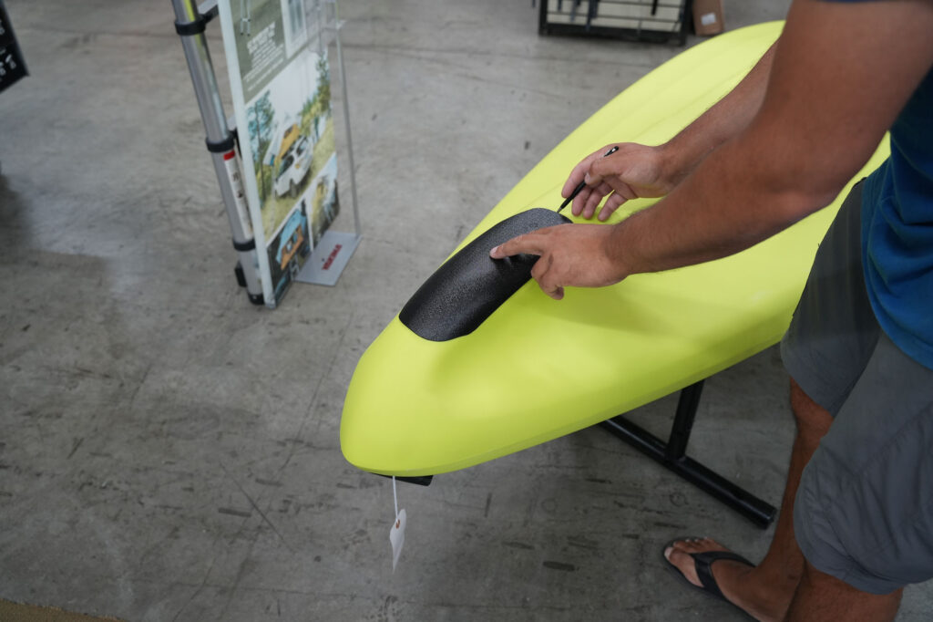 Hobie Passport 10.5 Bumper Bro Installation 1 Hobie Passport Hull Protector