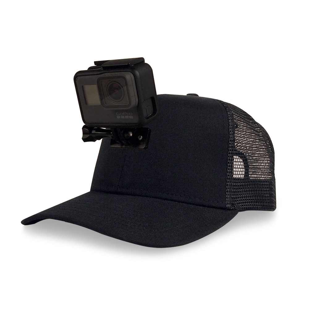 Introducing the ActionHat Black Mesh Curve Bill, your ultimate adventure accessory! This sleek baseball cap combines style and functionality with its black mesh design and curved bill. But that's not all—it's ingeniously crafted to accommodate an action camera right at the front. Capture every thrill, spill, and chill in effortless style with this must-have headwear. Perfect for adventurers who never want to miss a moment!.