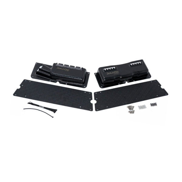 Check out these awesome two sets of rectangular BerleyPro Van Bro vehicle dash covers, ready to elevate your rig's style and functionality! Each set comes with all the mounting hardware you need: screws, zip ties, and foam strips. Perfectly arranged against a crisp white background, they're just waiting to make your dashboard look pro-level sleek.