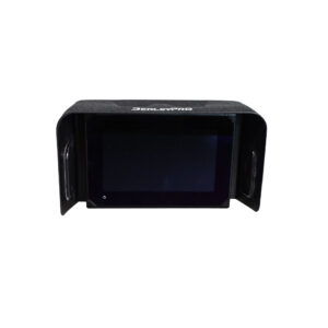Discover the B&G Vulcan Visors from BerleyPro! This sleek black electronic device, proudly branded with "BERLEYPRO" on top, boasts a cutting-edge screen and a robust protective hood. Designed to enhance your Simrad setup, it seamlessly integrates into any environment with its clean lines and striking contrast against a plain white backdrop.