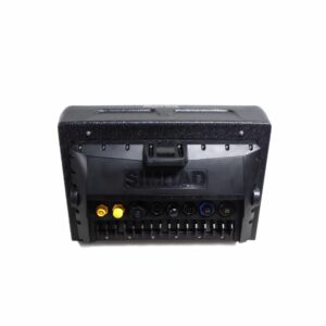 Check out the back view of the Simrad NSS EVO, brimming with multiple connection ports ready to handle all your adventures. This beast comes with a top handle for easy maneuvering and showcases our sleek Simrad Visors by BerleyPro, adding an extra layer of protection while giving your setup a serious style upgrade.