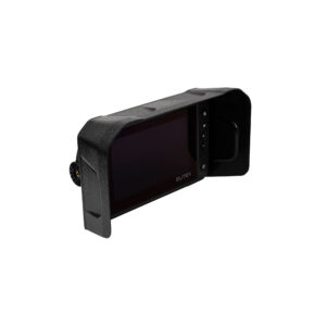Meet the sleek black camera monitor with a hood, designed to elevate your filming game. This compact powerhouse boasts PRO-grade control buttons strategically placed on the side, ensuring seamless operation for the professional in you. Perfectly crafted for those who demand excellence in every shot.