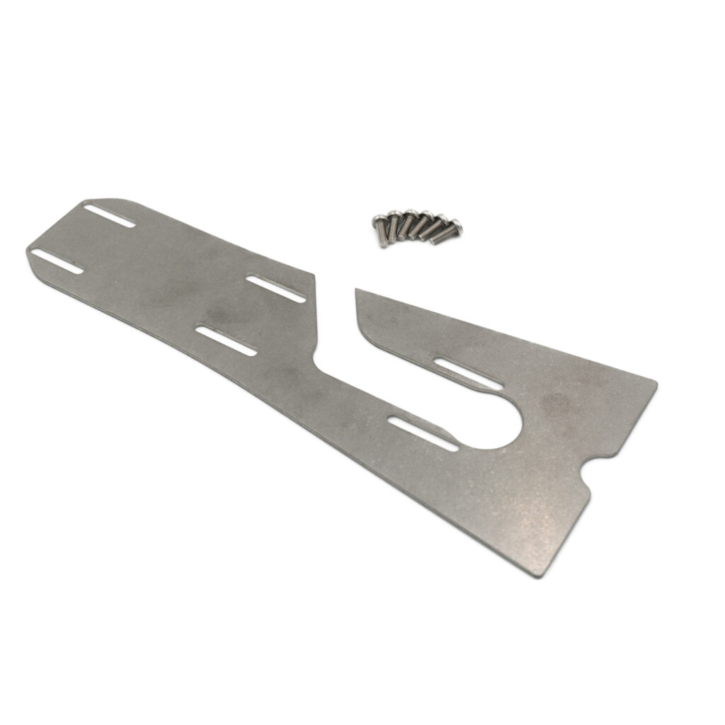 Introducing the Rooster Rooter - Transducer Spray Deflector! Crafted with precision, this savvy kit boasts a durable metal mounting bracket designed with multiple slots to perfectly accommodate your Lowrance transducers. Plus, it comes complete with a spray deflector and screw set to keep things tidy and efficient on the water. It’s all laid out for you against a crisp white background – pure perfection for every angler's toolkit!.