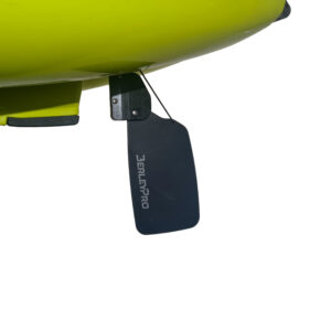 Take a gander at this beauty: a vibrant yellow kayak proudly flaunting its sleek black skeg. Meet "The Brudder," a real game-changer on the water.