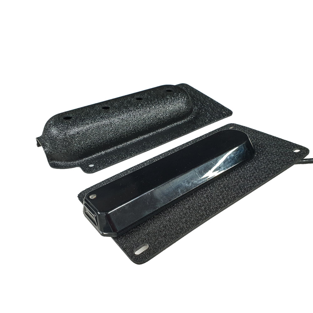 Laid out on a crisp white backdrop are two sleek BerleyPro Vibe Humminbird XM9 MSI Transducer Mounts. These black beauties boast glossy surfaces and carefully engineered hollow sections, with precisely positioned holes that showcase their expert craftsmanship. Perfectly designed to enhance your fishing experience, these mounts lie ready to take your gear to the next level.