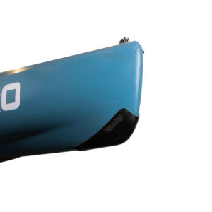 Get an up-close look at the sharp end of your adventures with this stunning blue kayak! Check out that sleek black cover at the tip—it's none other than the robust Bumper Bro Kayak Keel Guard holding it down. Plus, there's a sneak peek of a partial number on the side that just adds to its tough persona. Your kayak deserves nothing but the best, and Bumper Bro is here to deliver!. Get an up-close look at the sharp end of your adventures with this stunning blue kayak! Check out that sleek black cover at the tip—it's none other than the robust Bumper Bro Kayak Keel Guard holding it down. Plus, there's a sneak peek of a partial number on the side that just adds to its tough persona. Your kayak deserves nothing but the best, and Bumper Bro is here to deliver!.