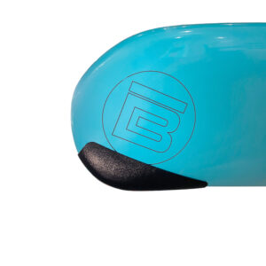 BP411102-Rover-Fitted-B-scaled-1.jpg Get a load of this! Check out that close-up: a slick turquoise surfboard tail, kitted out with a black fin and rocking our classic circular 'B' logo. Now that's what gets the gears turning—think Bumper Bro upgrades or a tough-as-nails kayak keel guard to keep your yak looking mint and ready for anything.