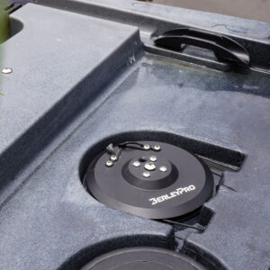 Check out the sleek Native Watercraft T-Lock Steering Upgrade, displayed on a flat, gray surface that showcases its flawless compatibility with Native Watercraft. The visible screws and wiring highlight how seamlessly it installs, elevating your steering game to new levels of precision and maneuverability. Ready to take control out there? This upgrade's got you covered!.