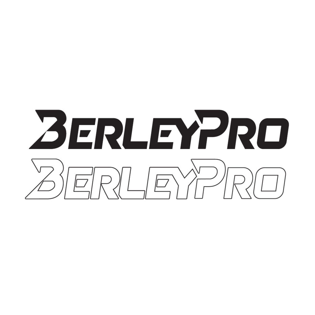 Check out this awesome snapshot of a "BerleyPro Decals" sticker! You’ve got the bold "BerleyPro" name standing strong, paired with an outlined version that pops perfectly on a sleek white backdrop. Classic BerleyPro style all the way!.