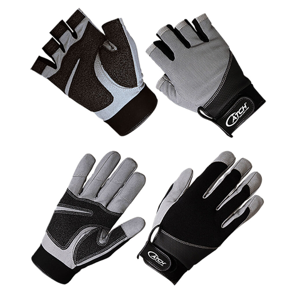 Get ready to elevate your fishing game with Catch Heavy Duty Casting and Jigging Gloves! These bad boys come in both fingerless and full-finger styles, offering you a solid lineup of four pairs to choose from. Whether you're leaning towards the sleek black, modern grey, or striking silver, each pair flaunts that iconic 'Catch' branding against a crisp white background. Perfect for any angler looking to reel in the big ones with confidence and style!.