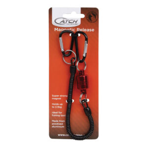 Meet the Catch Magnetic Release—your new best mate on the water! This nifty gadget is designed with a magnetic tool that's perfect for holding up to 2.5 kg, making it a must-have for securing your catch-and-release fishing gear. Built from tough anodised aluminum, it comes with a sleek black coil lanyard and carabiner, ensuring everything stays put no matter what. Plus, it's all wrapped up in an eye-catching orange background card that'll have you feeling stoked before you even hit the waves! Get ready to revolutionize your fishing game with this beauty from BerleyPro.