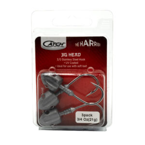 Reel in the action with our Harrier Jig Heads, folks! Each pack comes loaded with three premium jigs, each boasting a solid 3/0 stainless steel hook. We've UV-coated these bad boys for unmatched durability, making them perfect for your soft bait adventures. At 3/4 oz (21g), they're designed to get you that trophy catch you've been dreaming of. So gear up and make every cast count!.