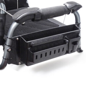 Get a load of this close-up shot featuring the Prison Pocket with Vantage Chair Adaptor! It’s all about that robust handle and super convenient side storage tray, making your setup top-notch and ready for anything.