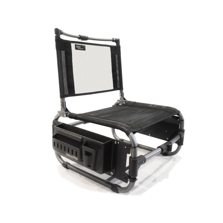 Hey there, adventure seekers! Feast your eyes on the ultra-sleek black Larry Chair. This bad boy comes with a sturdy metallic frame and boasts a mesh backrest and seat for ultimate comfort during those long days out. But wait, there’s more! Say hello to the ingenious Prison Pocket with Larry Chair Adaptor—a nifty side storage pocket designed to keep all your essentials right within arm's reach. Get ready to elevate your sitting experience like never before!.
