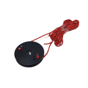 Check out the Native Watercraft Steering Upgrade with our custom Handle Wheel and Upgraded Cords! Featuring a sleek red braided rope neatly coiled on a durable black plastic spool, this setup is the perfect enhancement for your steering needs.