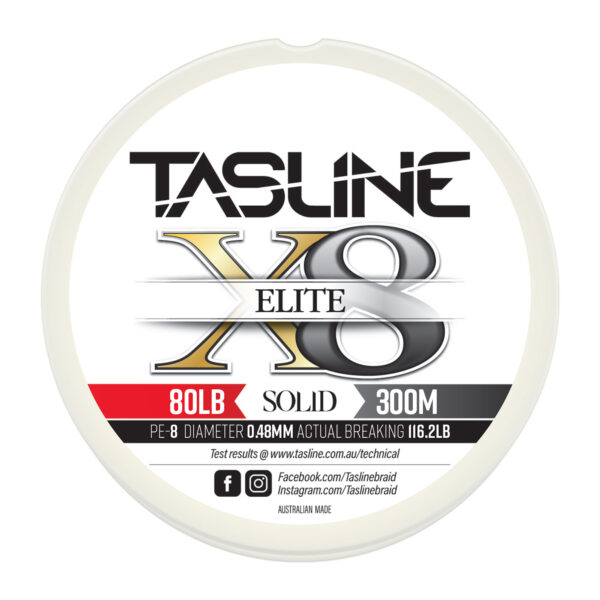 Introducing the Tasline Elite X8 – a powerhouse of fishing line that’s all about strength and finesse. With an 80lb capacity stretched over a generous 300m, this solid performer is engineered with a sleek diameter of just 0.48mm, boasting an impressive breaking strength of 116.2lb. Crafted without coatings, the Tasline Fishing Braid promises exceptional durability and reliability for your toughest catches. Plus, stay savvy with our social media links for all the latest updates and pro tips to maximize your fishing experience!.