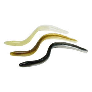 Meet the Catch Black Label Livies 7" Eels: a trio of killer artificial lures styled up in slick translucent white, earthy brown, and stealthy black. These bad boys boast a smooth, elongated design that mirrors an eel or worm, making them absolute magnets for those trophy-sized fish. With these in your tackle box, you're all set to reel in the big ones with ease!.