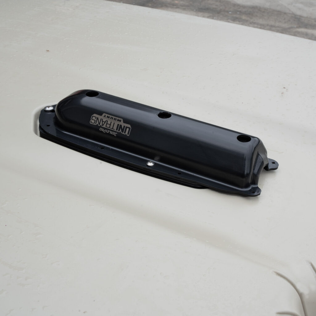 Transducer Mounted to the Bottom Of A Hobie Lynx