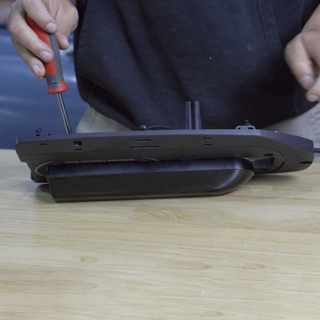 UNI TRANS Transducer Mounts For Hobie® Kayaks 14 BerleyPro UNI TRANS Mount on Hobie Guardian Plate with transducer